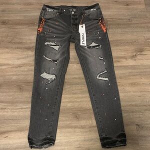 Distressed Black Jeans for Men